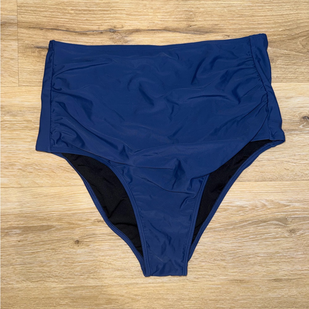 Coral Reef Blue High Waisted New With Tags XL Bottoms- Flattering Tummy Control